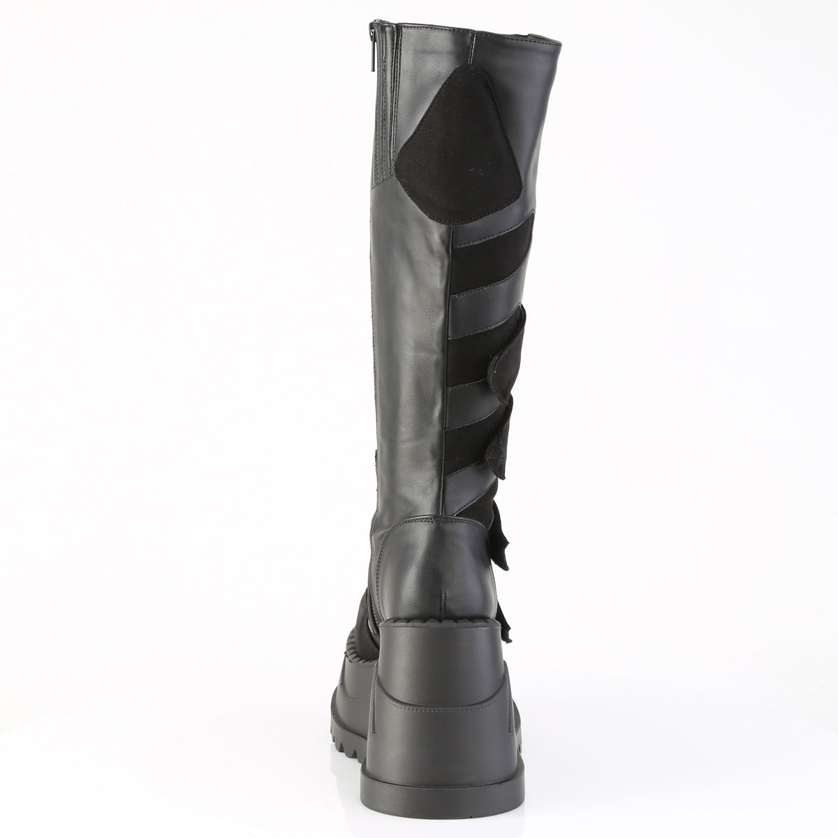 DemoniaCult Women's Mid-Calf & Knee High Boots STOMP-228 Blk Vegan Leather