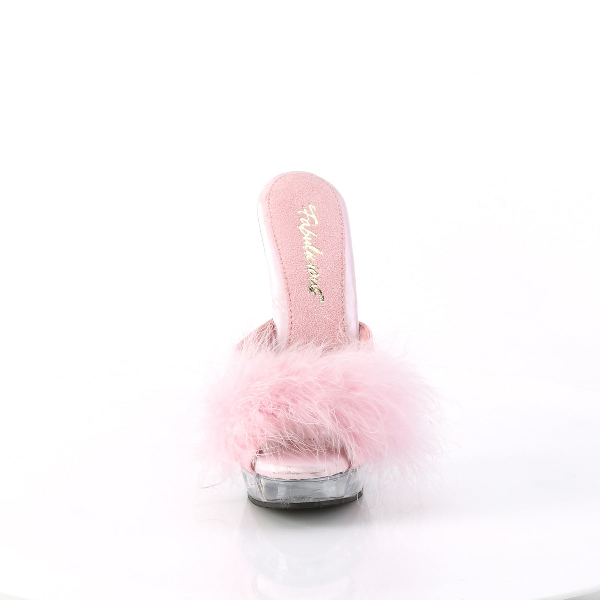 Fabulicious  Des sandales SULTRY-601F B. Pu-Marabou Fourrure / CLR / CLR