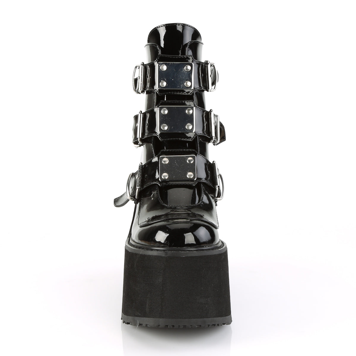 DemoniaCult Womens Ankle Boots SWING-105 Blk Patent