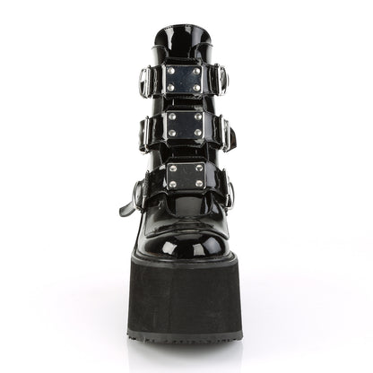 DemoniaCult Womens Ankle Boots SWING-105 Blk Patent