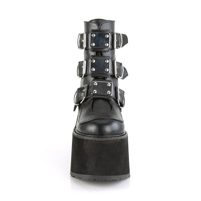 DemoniaCult Women's Ankle Boots SWING-105 Blk Vegan Leather