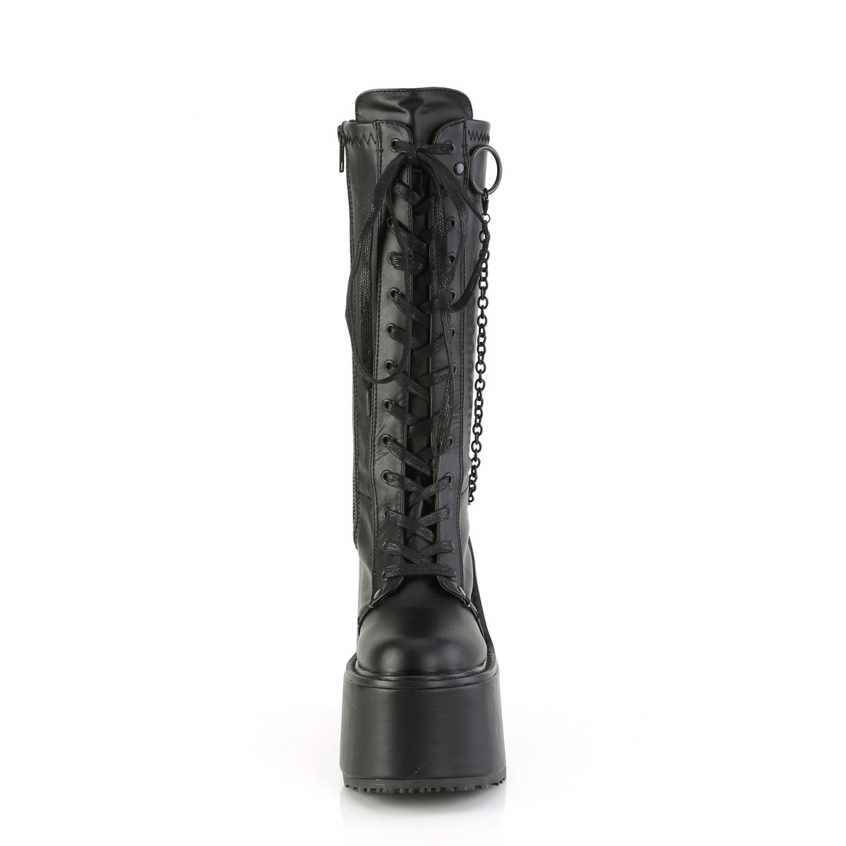 DemoniaCult  Boots SWING-150 Blk Stretch Vegan Leather