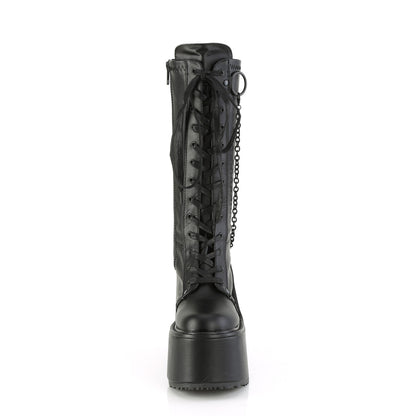 DemoniaCult  Boots SWING-150 Blk Stretch Vegan Leather