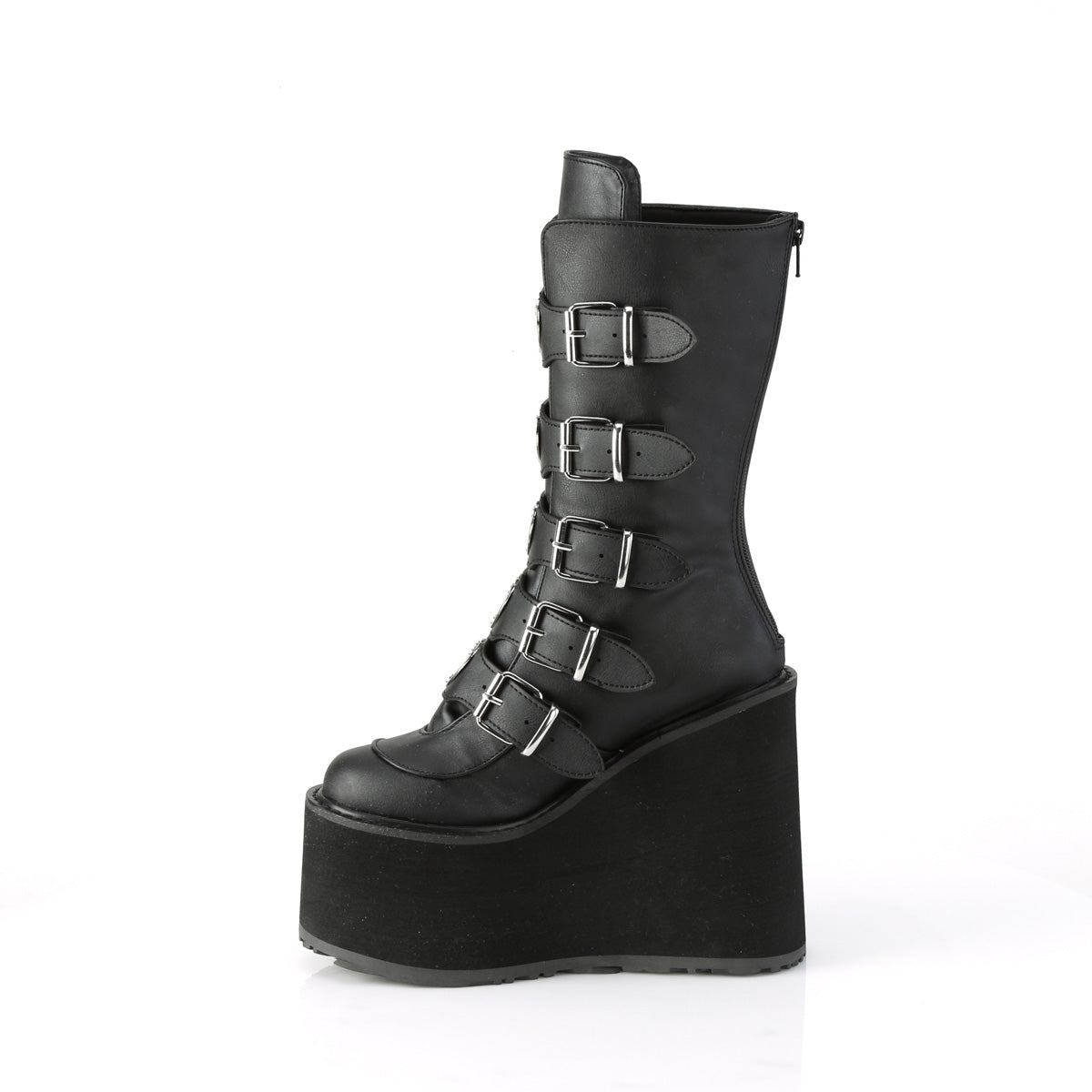 DemoniaCult Bottes de femmes SWING-230 Cuir végétalien BLK
