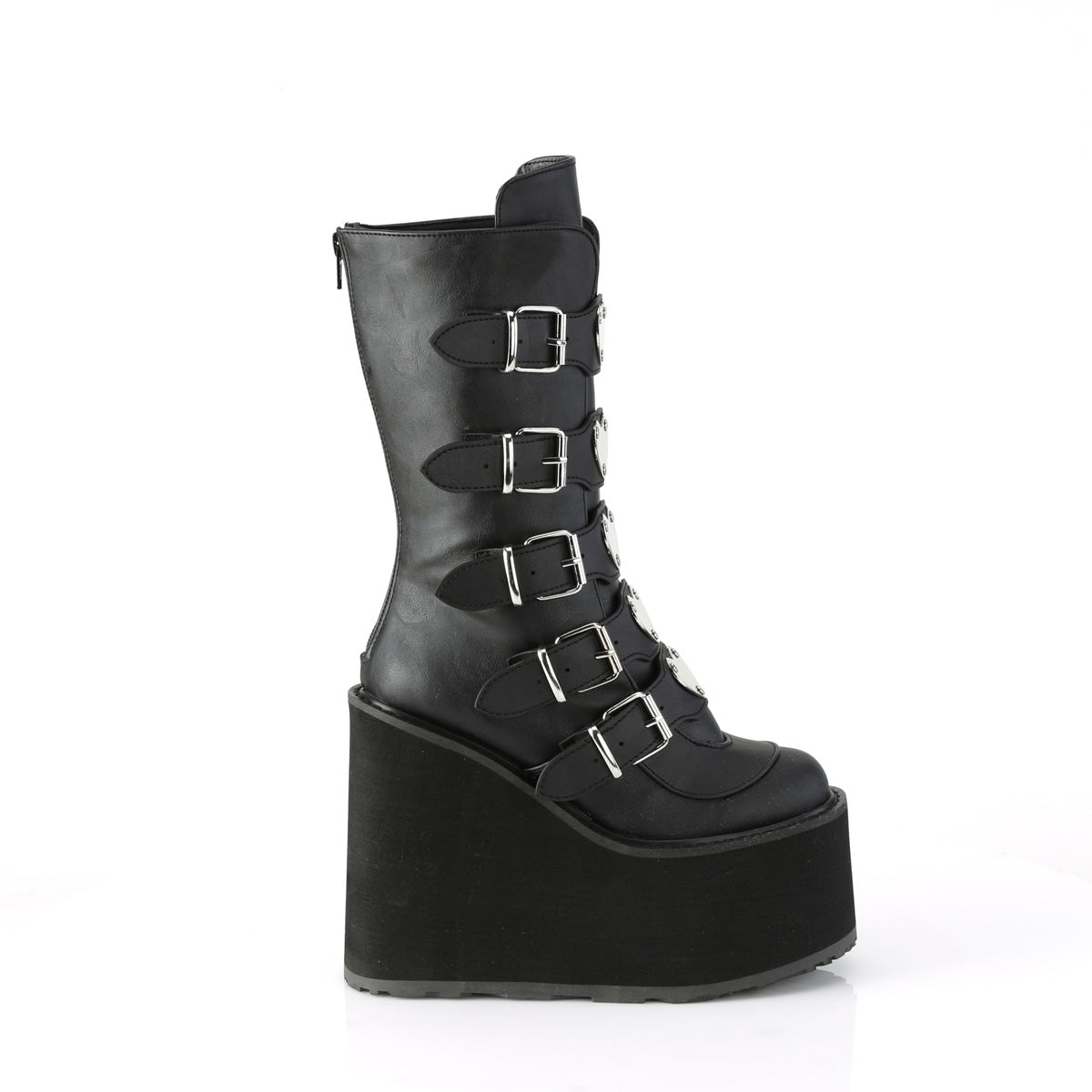 DemoniaCult Bottes de femmes SWING-230 Cuir végétalien BLK