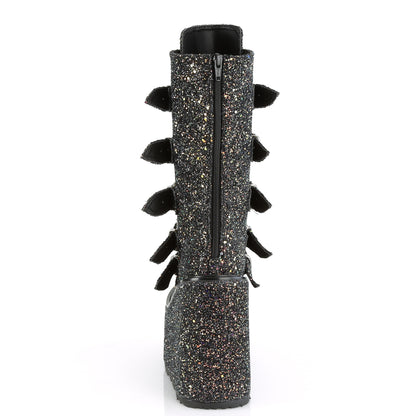 DemoniaCult Bottes de femmes SWING-230G BLK multi-paillettes