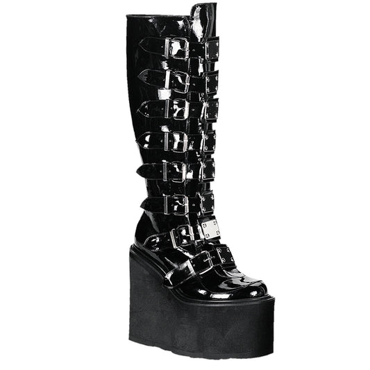 DemoniaCult Womens Boots SWING-815 Blk Pat