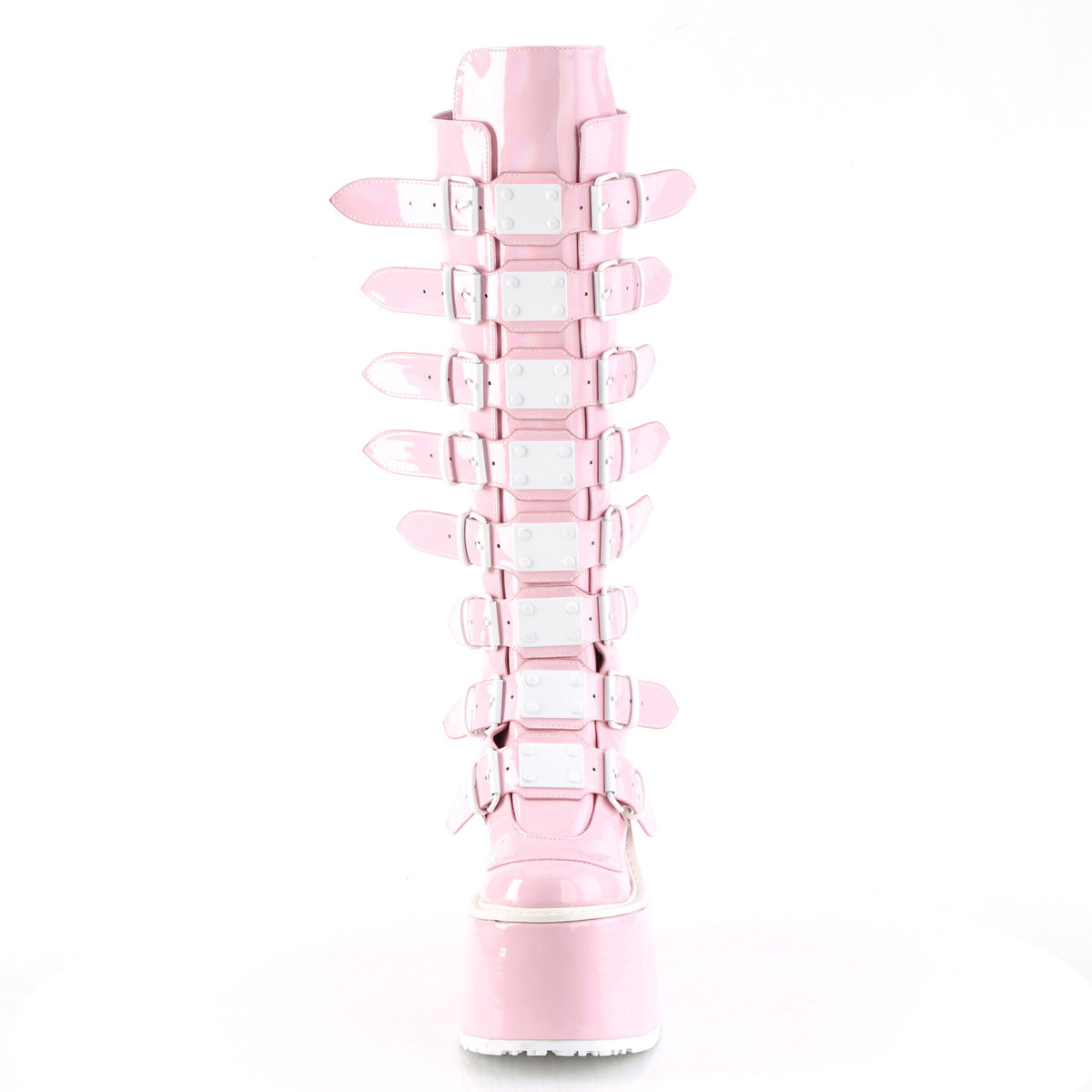 DemoniaCult  Bottes SWING-815 b.pink hologramme