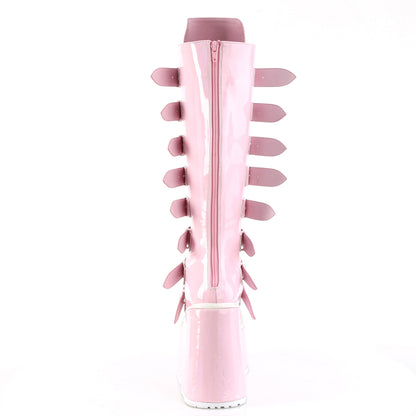 DemoniaCult  Bottes SWING-815 b.pink hologramme
