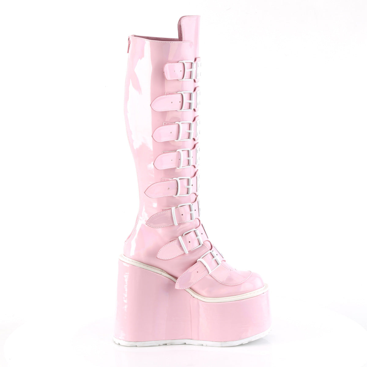 DemoniaCult  Bottes SWING-815 b.pink hologramme