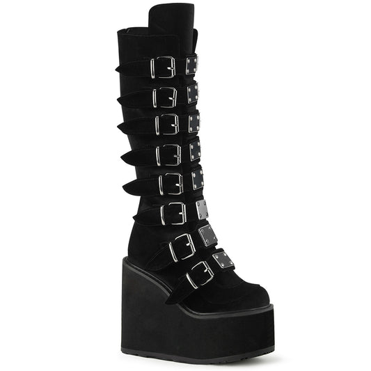 DemoniaCult  Boots SWING-815 Blk Velvet