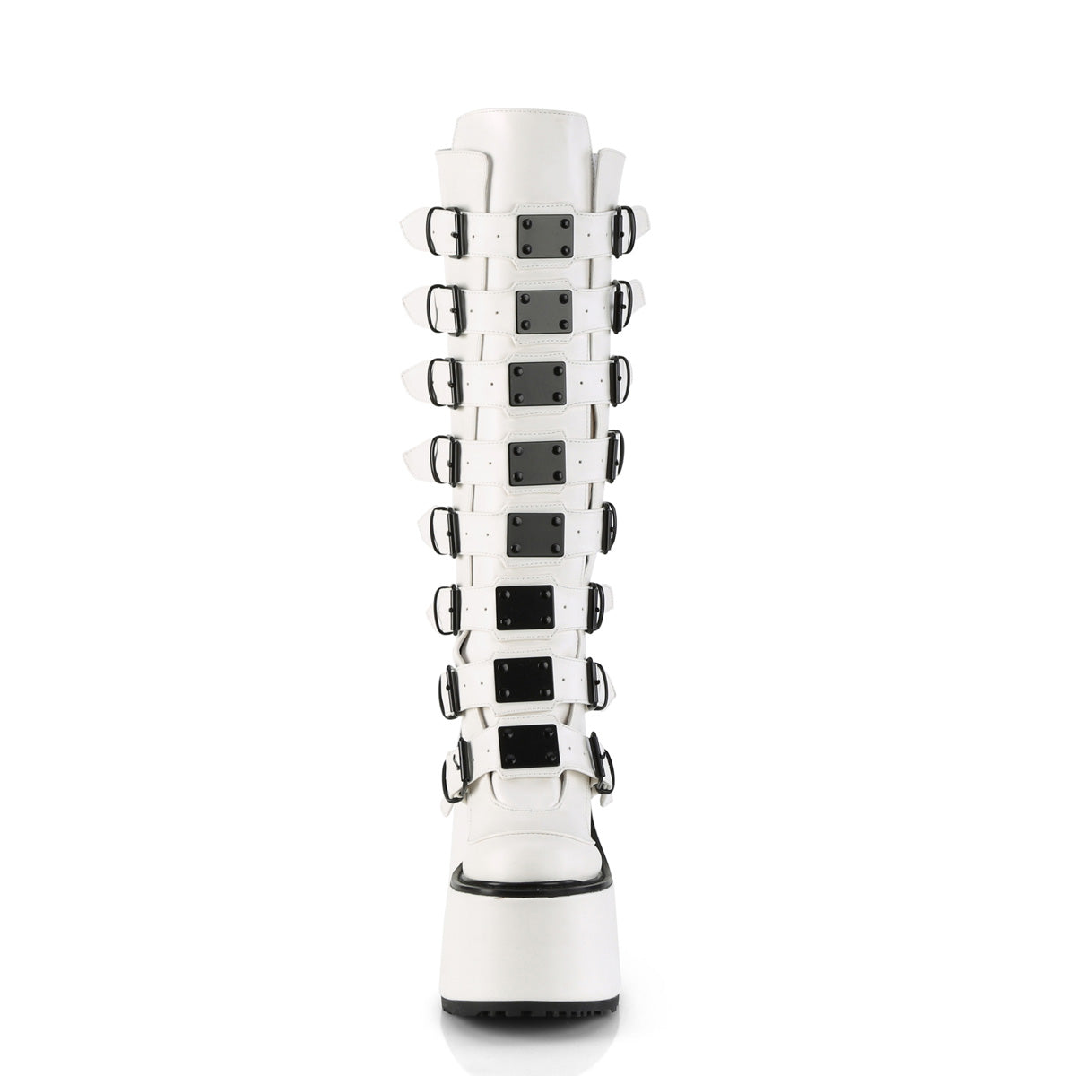 DemoniaCult  Bottes SWING-815 Wht Vegan Leather
