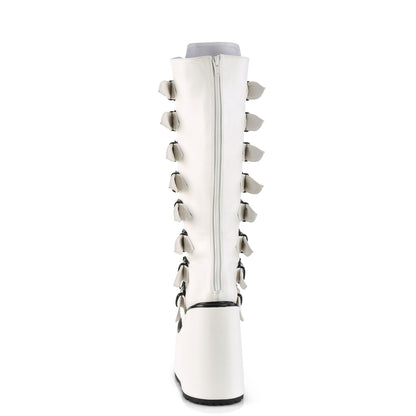 DemoniaCult  Bottes SWING-815 Wht Vegan Leather