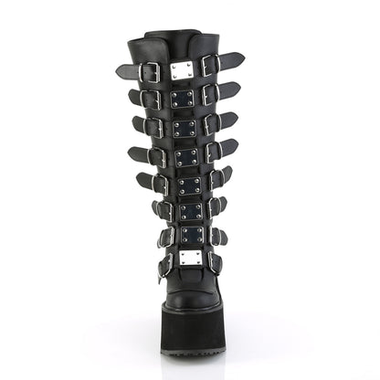DemoniaCult  Bottes SWING-815wc Blk Vegan Leather