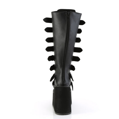 DemoniaCult  Bottes SWING-815wc Blk Vegan Leather