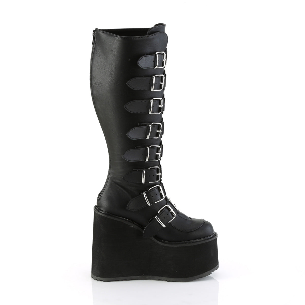 DemoniaCult  Bottes SWING-815wc Blk Vegan Leather