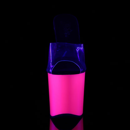 Pleaser Sandales pour femmes TABOO-701UV CLR / NEON ROSE