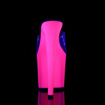 Pleaser Sandales pour femmes TABOO-701UV CLR / NEON ROSE