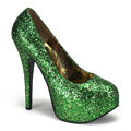 Bordello Pompes pour femmes TEEZE-06g Green Gltr