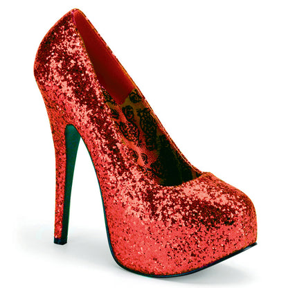 Pleaser Pink Label Pompes pour femmes TEEZE-06gw rouge paillettes
