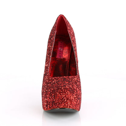 Pleaser Pink Label Pompes pour femmes TEEZE-06gw rouge paillettes