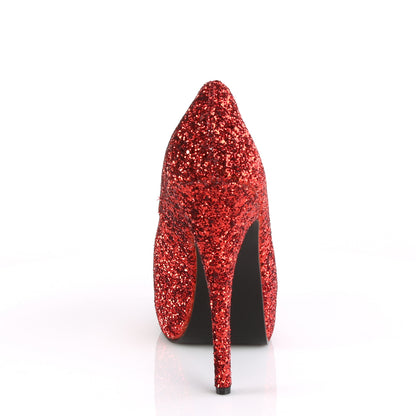 Pleaser Pink Label Pompes pour femmes TEEZE-06gw rouge paillettes
