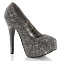 Bordello Pompes pour femmes TEEZE-06R gris satin-étain Rs