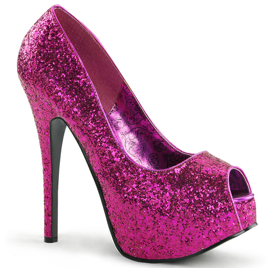 Bordello Pompes pour femmes TEEZE-22G H. paillettes roses