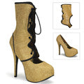 Bordello Pompes pour femmes TEEZE-31G Gold Mini Gltr