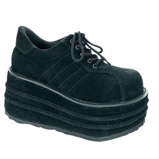 DemoniaCult Bottes pour hommes TEMPO-08 Blk Vegan Suede