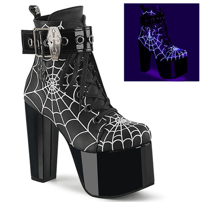 DemoniaCult  Bottines TORMENT-51 Cuir végétalien BLK