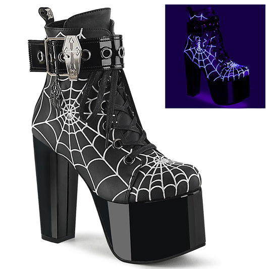 DemoniaCult  Bottines TORMENT-51 Cuir végétalien BLK