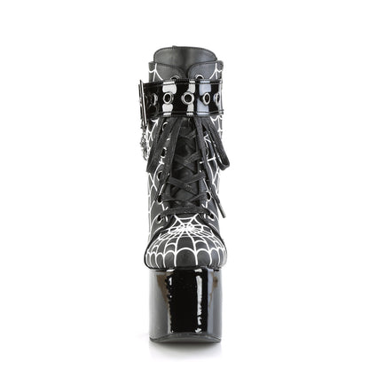DemoniaCult  Bottines TORMENT-51 Cuir végétalien BLK
