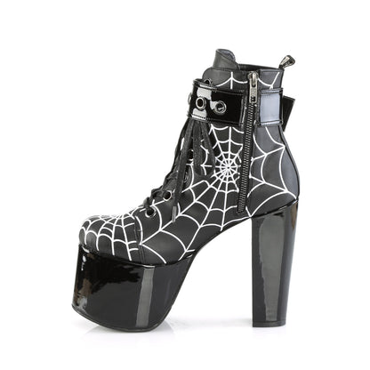 DemoniaCult  Bottines TORMENT-51 Cuir végétalien BLK