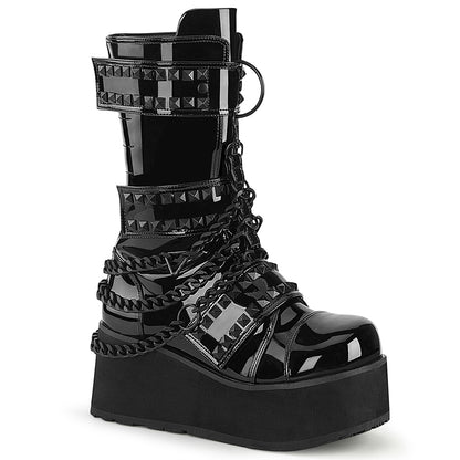 DemoniaCult Bottes pour hommes TRASHVILLE-138 Blk Pat