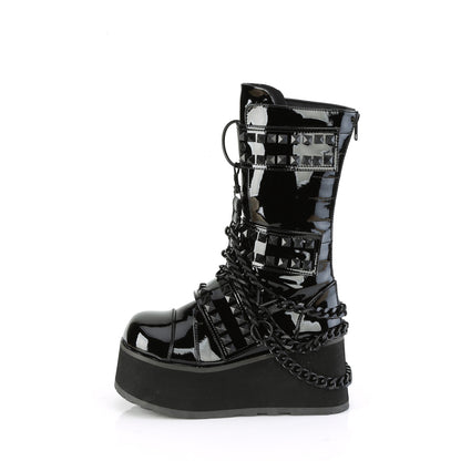 DemoniaCult Bottes pour hommes TRASHVILLE-138 Blk Pat