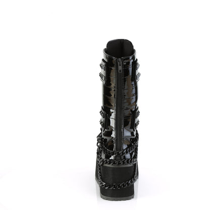 DemoniaCult Bottes pour hommes TRASHVILLE-138 Blk Pat