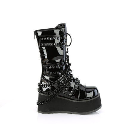 DemoniaCult Bottes pour hommes TRASHVILLE-138 Blk Pat