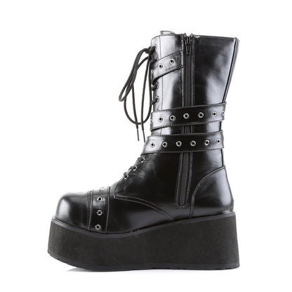 DemoniaCult Bottes pour hommes TRASHVILLE-205 Cuir végétalien BLK