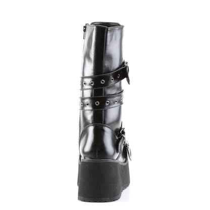 DemoniaCult Bottes pour hommes TRASHVILLE-205 Cuir végétalien BLK