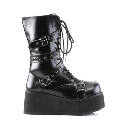 DemoniaCult Bottes pour hommes TRASHVILLE-205 Cuir végétalien BLK