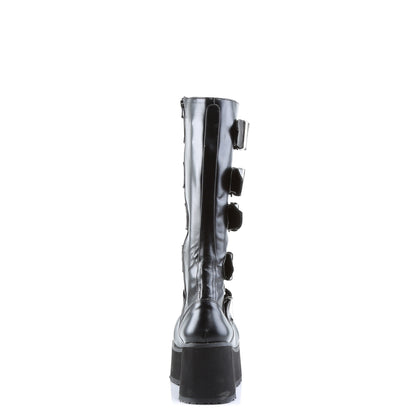 DemoniaCult Mens Boots TRASHVILLE-518 Blk Vegan Leather