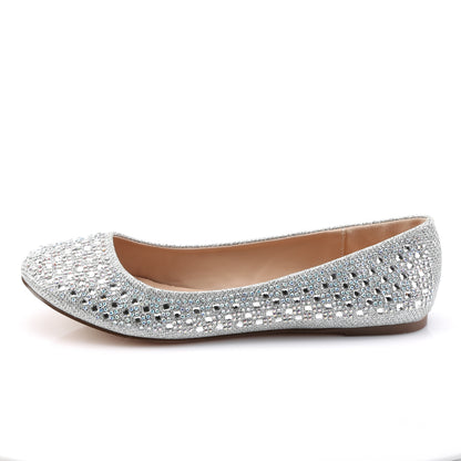 Fabulicious Pompes pour femmes TREAT-06 tissu de maille scintillant SLV