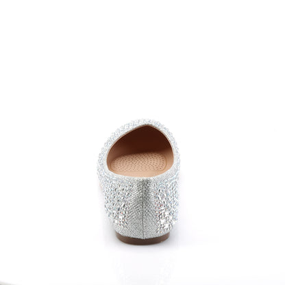Fabulicious Pompes pour femmes TREAT-06 tissu de maille scintillant SLV