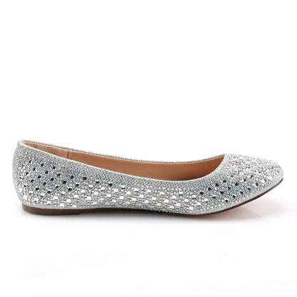 Fabulicious Pompes pour femmes TREAT-06 tissu de maille scintillant SLV