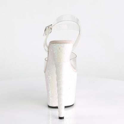 Pleaser Womens Sandals UNICORN-708LG Clr/Opal Multi Glitter