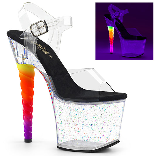 Pleaser Sandales pour femmes unicorn-708mg CLR-BLK / CLR