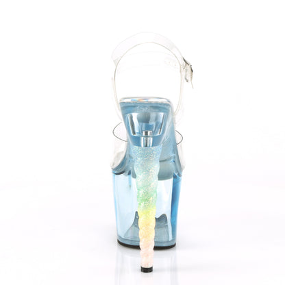 Pleaser Sandales pour femmes Unicorn-708t CLR / Bébé Bleu teinté