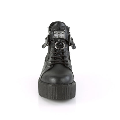 DemoniaCult Mens Low Shoe V-CREEPER-566 Blk Vegan Leather