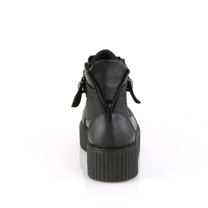 DemoniaCult Mens Low Shoe V-CREEPER-566 Blk Vegan Leather